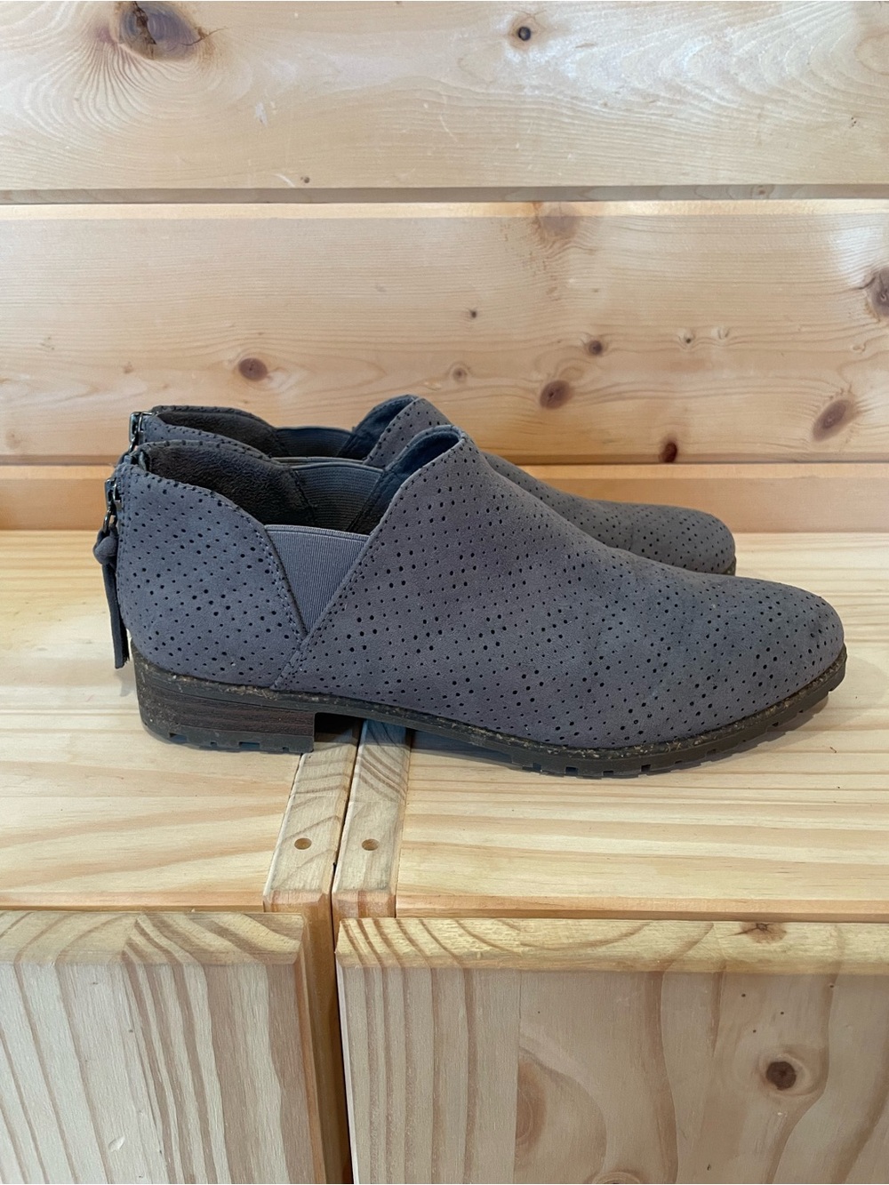 Dr. Scholl's Perforated Slip-On Loafers in Gray